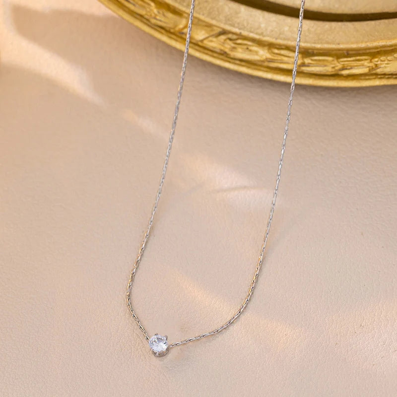 Silver Plated Stainless Steel Anti-Tarnish Stone Studded Hexagonal Pendan